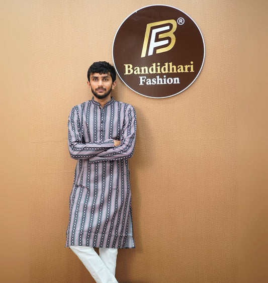 Bandidhari Fashion Present Premium Printed Cotton Kurta
