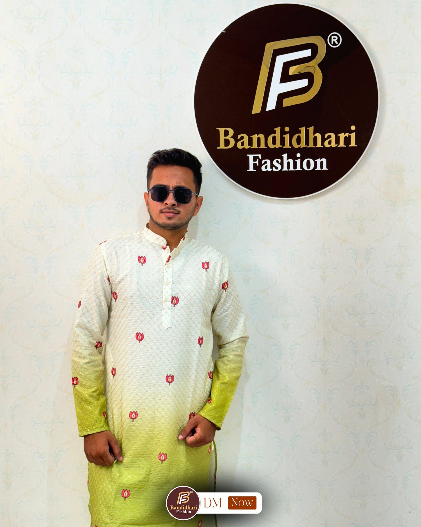 MEN'S BEST LUCKING WORK AND PRINTED KURTA