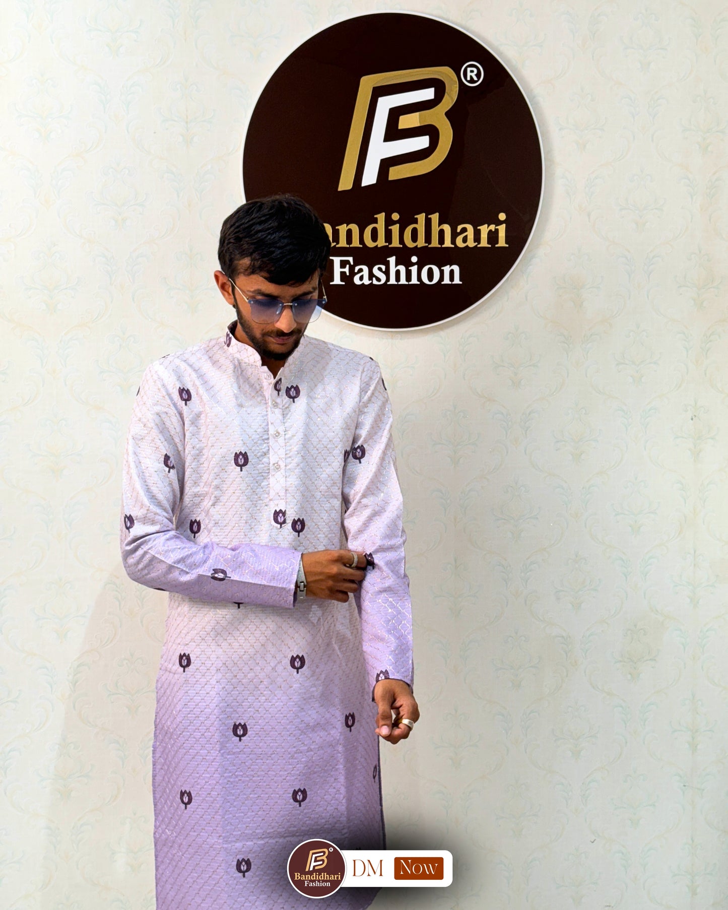 MEN'S BEST LUCKING WORK AND PRINTED KURTA